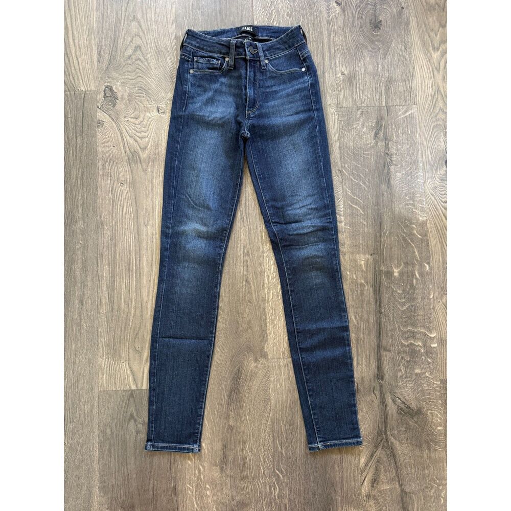 Paige Hoxton Ultra Skinny Denim Jeans Stretch Dark Blue sz 24 (00) ~ Like New!